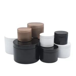 Fancy Round Cans Metal Tins Food Candle Containers Crafts Food Storage Candle Jars With Lids