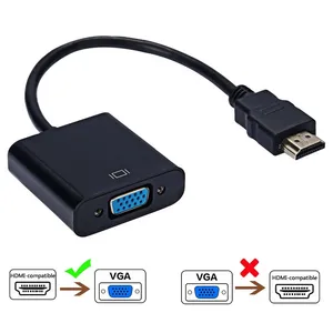 Mạ vàng cho <span class=keywords><strong>HDMI</strong></span> để <span class=keywords><strong>VGA</strong></span> <span class=keywords><strong>Adapter</strong></span> Full HD 1080P hỗ trợ màu đen chuyển đổi cáp cho máy tính Phụ kiện sản phẩm trong kho - Product Image 2