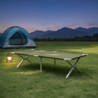 Lit de camping pliant à design tropical, cadre métallique, style antique, portable, imperméable, idéal pour la plage, vente en gros, directement de l'usine, le plus vendu