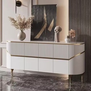<span class=keywords><strong>Aparador</strong></span> Moderno <span class=keywords><strong>de</strong></span> Madera para Comedor con Almacenamiento, Acabado Dorado, Diseño Ecológico y que Ahorra Espacio para <span class=keywords><strong>Entrada</strong></span> y Uso en Restaurantes - Product Image 1
