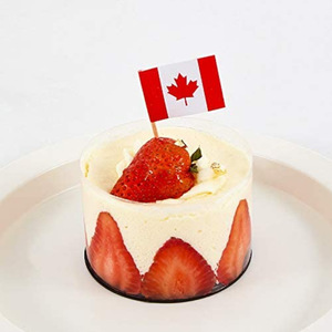 Palillos de Dientes Decorativos de Papel y Bambú con Bandera de Canadá de 2.5*3.5cm, Impresión Personalizada para Alimentos - Product Image 5