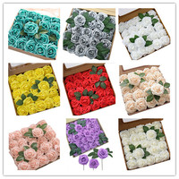 AYOYO OEM 8cm Fleurs artificielles en mousse PE Roses Fleurs artificielles de haute qualité pour la décoration de mariage