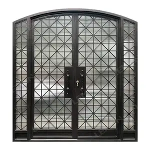 Lemon Modern Design Customized Household Cast Iron Door Designs Double Door Grill Wrought Iron Gates