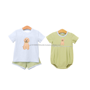 Pre-ordenar (MOQ 5) Conjunto de Camisa y Pantalones Cortos para Bebé Niño con Estampado de Animales de Caza, Estilo Trendyism Boutique, en Spandex Suave/Algodón Orgánico, 2 Piezas - Product Image 6