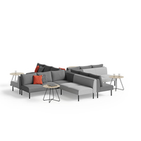Minimalistisches Modulares Empfangssofa Austauschbare Eckmodule Kommerzielle Modulare Lounge-Möbel für Öffentliche Bereiche