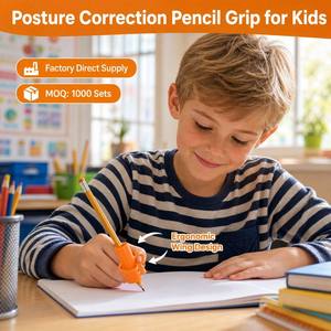 Portapenne in Gomma EPDM a Doppio Dito per Studenti delle Scuole Elementari, Correttore di Postura per la Scrittura dei Bambini, Personalizzabile - Product Image 3