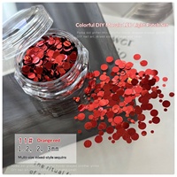 Accessoires de nail art ultra-fins brillants à sequins ronds, style Instagram, printemps-été, couleurs variées, tailles mixtes, pour DIY ongles