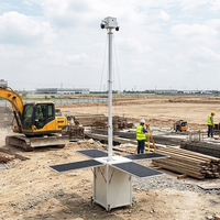 Torre Solare Portatile a Cubo con 4 Pannelli Solari e Batterie da 7200Wh per Cantieri Edili