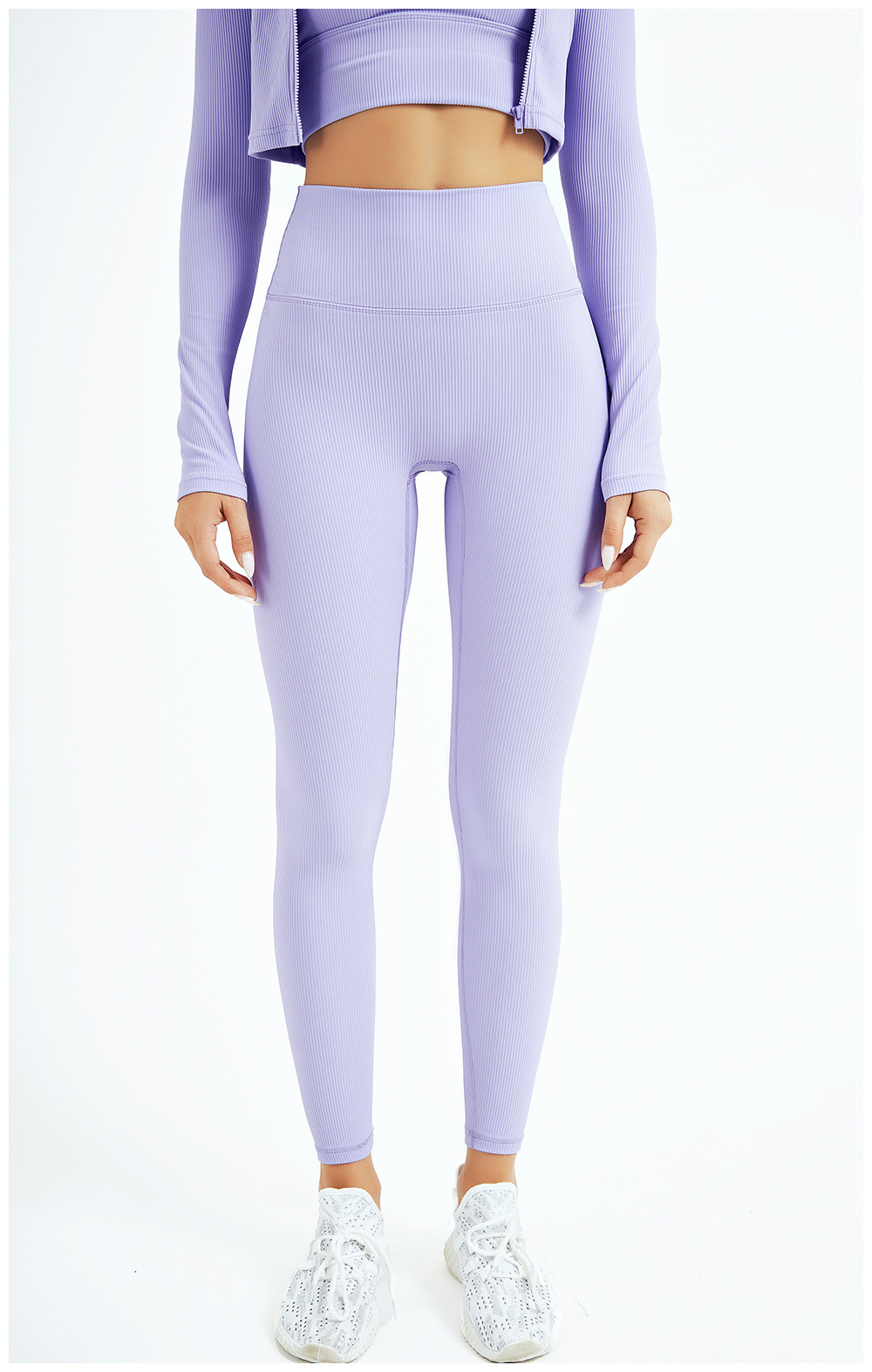 秋季新款瑜伽无缝打底裤高腰推上健身房打底裤锻炼五颜六色的紧身裤