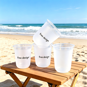 Boîte en plastique PP transparente jetable avec couvercle, 6oz, 4oz, 9oz, gobelet à dessert rond ou carré pour pudding, gelée, yaourt, gâteau, 14oz, mariage - Product Image 1