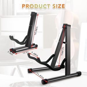 도매 13 인치 A 프레임 접이식 바이올린 스탠드 바이올린 홀더 기타 스탠드 고무 패드 - Product Image 5