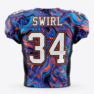Camiseta de Fútbol Americano Personalizada Unisex con Cuello en V, Manga Corta, Malla, Impresión por Transferencia de Calor, Nombre del Equipo, Número, Diseño de Color Personalizado, 180g - Product Image 5