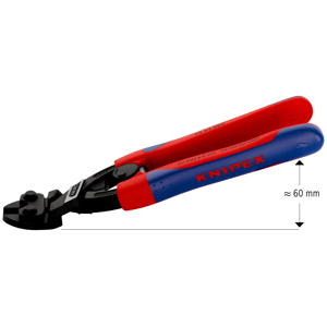 KNIPEX 72 62 200 Power <b>Flush</b> Cutting Diagonal <b>Cutters</b> for soft metals and plastics with multi-component grips, round shape - Product Image 1