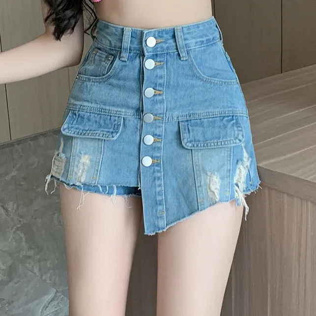 Женские джинсовые мини-шорты