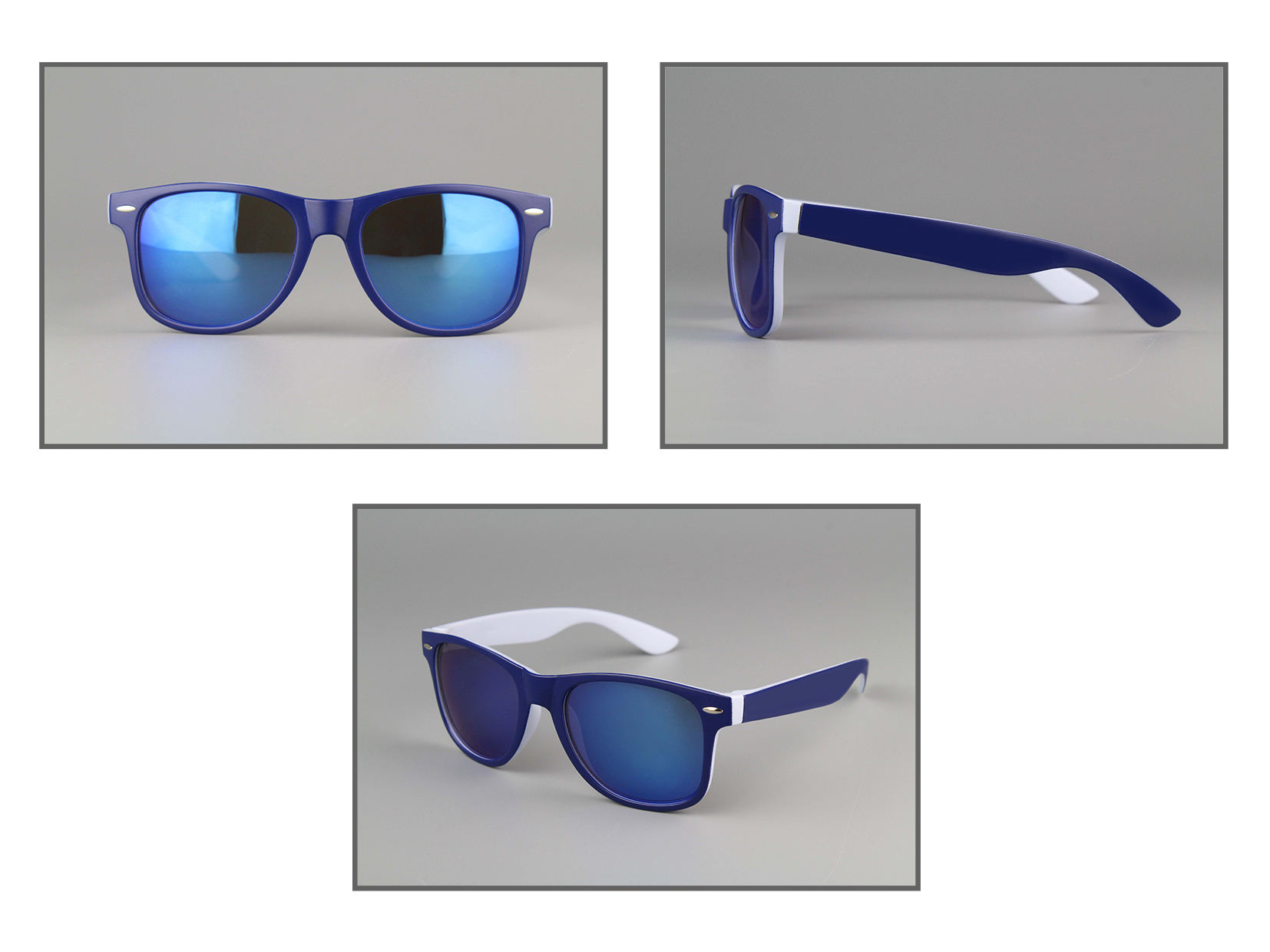 สีฟ้า + สีขาว