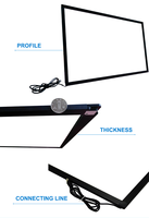 Pantalla Táctil Inteligente IR IBoard 2024, Suministro de Fábrica, Marco Abierto, Serial/USB, 32-75 Pulgadas, Cristal Táctil, 10 Puntos Táctiles