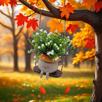 Pot de fleurs créatif en résine, motif dessin animé minimaliste moderne, nouveau style transfrontalier, mignon, pour plantes succulentes, décoration d'intérieur artisanale