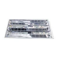 Plafonnier LED encastré moderne en fer pour intérieur, avec grille, 300x1200mm/600x600mm, tube réflecteur T5/T8