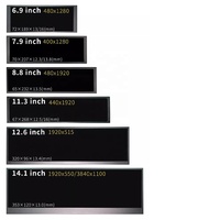 Écran LCD portable IPS tactile ultra-large de type barre 4K de 6,9/7,9/8,8/11,3/12,6/14,1 pouces pour ordinateur PC portable
