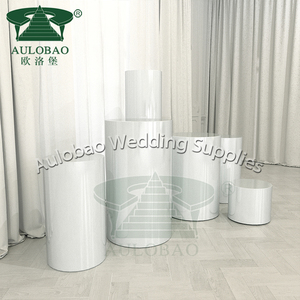 Supports à fleurs de décoration de mariage en acrylique blanc simple de taille personnalisée - Product Image 5