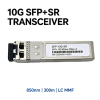 Transceiver Fibre Optique SFP+ 10GBASE-SR 850nm 300m Duplex LC DDM CE RoHS FCC Garantie 3 Ans Logo OEM Personnalisé