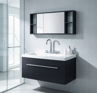 Meuble-lavabo mural commercial de type banjo pour salle de bain, vente en gros