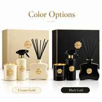 Nouveau Coffret Cadeau Luxe Bougie Parfumée et Diffuseur à Bâtonnets – Rose Personnalisée pour Aromathérapie et Parfum d'Ambiance pour Fêtes et Événements