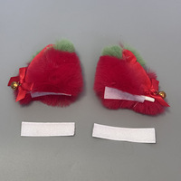 Housse de casque en tissu Père Noël transfrontalière avec design oreilles de cerf pour accessoire de cosplay et casques de ski