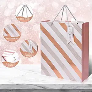 맞춤형 작은 분홍색 종이 선물 가방 중국 새해 선물 가방 선물용 밀봉 종이 가방
