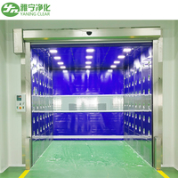 Puerta de panel de pared para cámaras frigoríficas y salas limpias Yaning, Puerta enrollable rápida de PVC, Puerta enrollable inteligente, Ducha de aire para carga