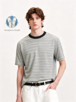 Fabrication directe d'usine, personnalisation rapide en 14 jours, t-shirt pour homme, chemises rayées pour homme, chemises de vacances pour homme