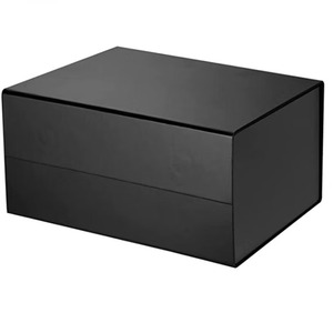 Custom Magnetic Gift Storage Small Packaging Easy Folding Paper Black Box with Lids - Product Image 4