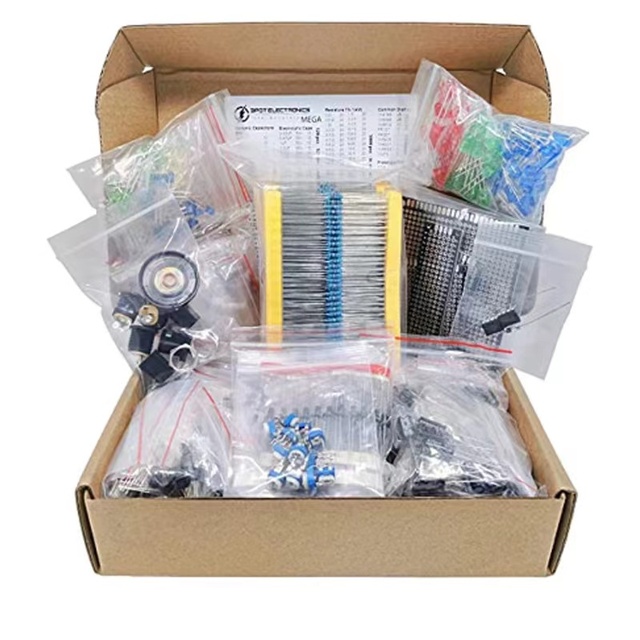 1900 Pcs Electronic Component Kit Including Assortment + Capacitors + Resistors + LED + Transistors + Jacks + +opamp