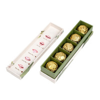Caja de Embalaje de Cartón Reciclable Personalizada para Chocolate, Laminación Brillante, Logotipo en Relieve, Cierre Magnético, Divisores Rígidos, Tipo Cajón
