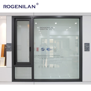 Ventanas de Aluminio para Baño Rogenilan con Mosquitera, Ventana Abatible Vertical de Doble Vidrio para Pérgola - Product Image 5