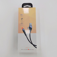 Cable Micro-USB/USB-C 3 en 1 Wopow de TPE para Cámara, Auriculares y Carga 3A, con Malla de Protección, 100cm, Almacenamiento de Datos Portátil, Estuche Metálico Negro