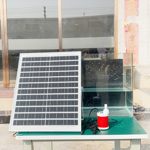 משאבת מים סולארית מיני DC 12V 20W נמכרת יחד עם משאבת מים חשמלית לזרימת מים במערכת הידרופונית או לאקווריום. - Product Image 1