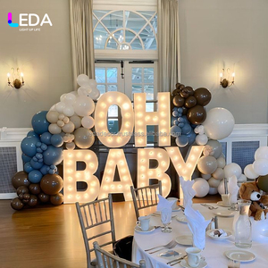 Lettres lumineuses LEDA, nouveau design, lumière RVB et blanche, lettres lumineuses géantes, enseigne lumineuse géante, Oh Baby pour les mariages, les fêtes et les événements - Product Image 1
