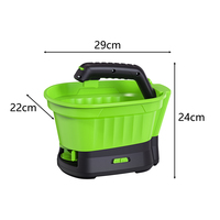 Épandeur de semences et d'engrais sans fil Vertak 6V, 3,5 L, vitesse réglable, outil de semis de jardin avec poignée pliable