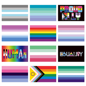 China Venta al por mayor Impresión de doble cara Lgbtq Lesbiana Homosexual Bisexual Arco Iris Bandera Pansexualidad Transgénero Lgbt Orgullo gay - Product Image 5