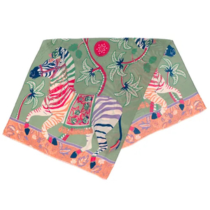 Bufanda/Chal de Gran Tamaño con Pintura a Color de Estilo Chino, Pintado a Mano, Ligero, 100% Fibra de Poliéster, Transpirable y Absorbente de Sudor - Product Image 4