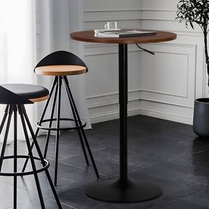 Mesa de Cóctel Moderna WEKIS con Base de Hierro de Altura Ajustable, para Exteriores, Taller, Cocina, Comedor, Bar, Sala de Estar, Color Negro - Product Image 5