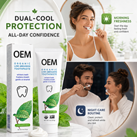 Dentifrice Blanchissant Double Menthe Direct Usine Personnalisable Anti-caries Efficace pour Éliminer les Taches Buccales