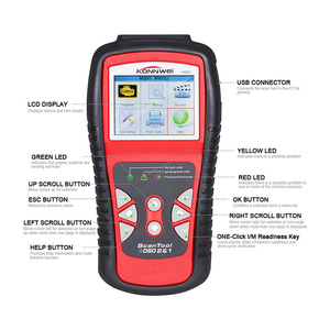 KW830 Car ODB Scanner Herramienta de diagnóstico universal <span class=keywords><strong>OBD</strong></span> conector Auto Engine Fault Check EOBD Error <span class=keywords><strong>OBD</strong></span> 2 lector de código Diesel Batte - Product Image 2