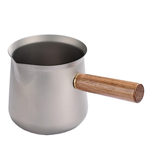 Titanium <b>Tea</b> Dispenser With Wooden Handle For Kung Fu <b>Tea</b> <b>Set</b> 300Ml Grey Color - Product Image 4