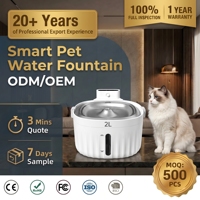 Fontaine à eau pour chat en acier inoxydable et plastique personnalisée, rechargeable, automatique, à circulation, sans fil, à induction, détachable, étanche, 2L