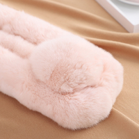 Écharpe chaude d'hiver classique vintage en fourrure de lapin, mignonne, boule, isolation thermique, épaisse, usage quotidien