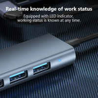 SYONG Hub USB 3.0 4 ports haute qualité 5 Gbps * 4, ultra-fin en alliage d'aluminium, répartiteur USB-A pour ordinateur portable et extension de port PS5