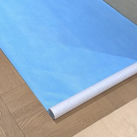 Feutre de protection de sol gaufré bleu pour peintre, 160 g/m², imperméable, auto-adhésif, vente en gros, directement du fabricant