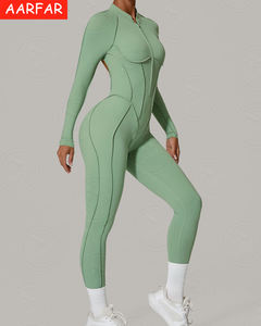 Tuta Intera Sportiva da <span class=keywords><strong>Donna</strong></span> a <span class=keywords><strong>Maniche</strong></span> <span class=keywords><strong>Lunghe</strong></span>, Casual, per Yoga, con Logo Personalizzato, Trendy Autunnale, Schiena Scoperta, per Palestra - Product Image 4